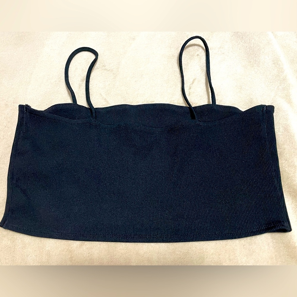 Monki Alissa cami crop top in black